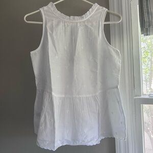 LOFT Tie Back Peplum Shell Sleeveless Blouse- XXSP- NWT